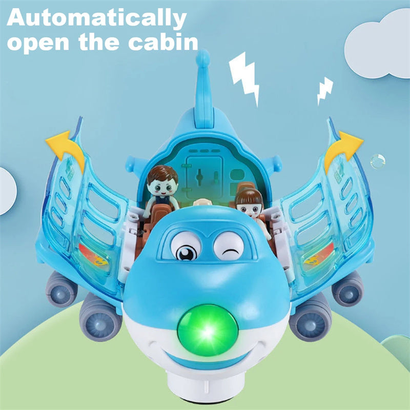 Avión eléctrico giratorio de 360 grados para niños.