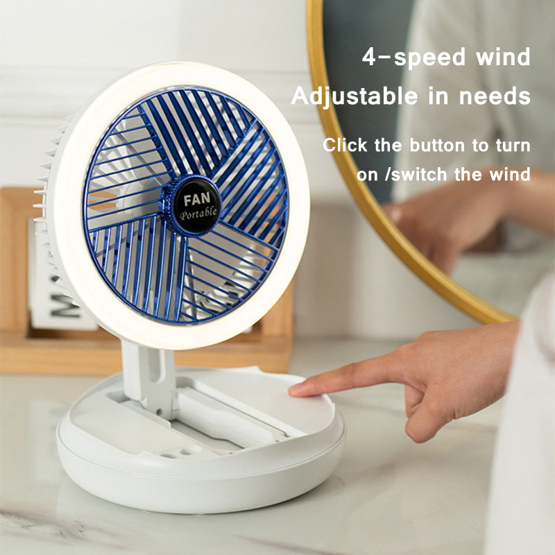 Ventilador de mesa plegable con lámpara