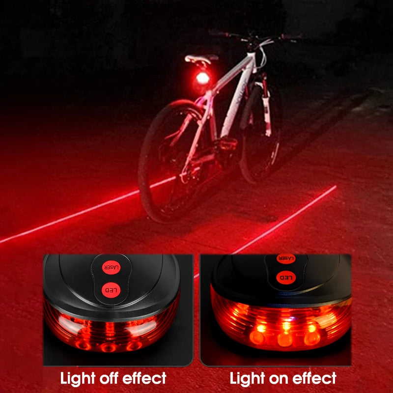 Luz laser de seguridad para bicicleta