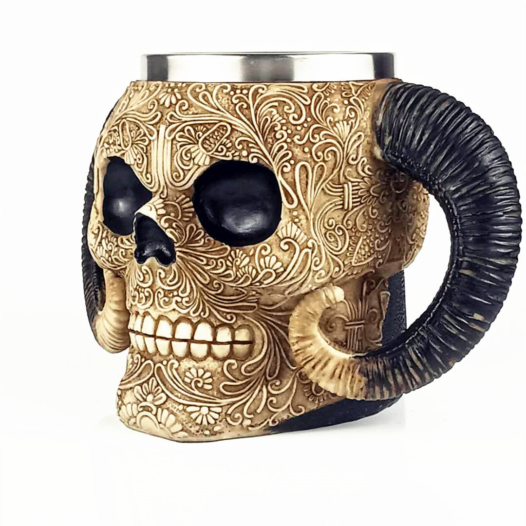 Tarro de cerveza de calavera