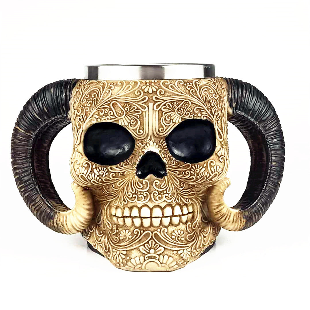 Tarro de cerveza de calavera