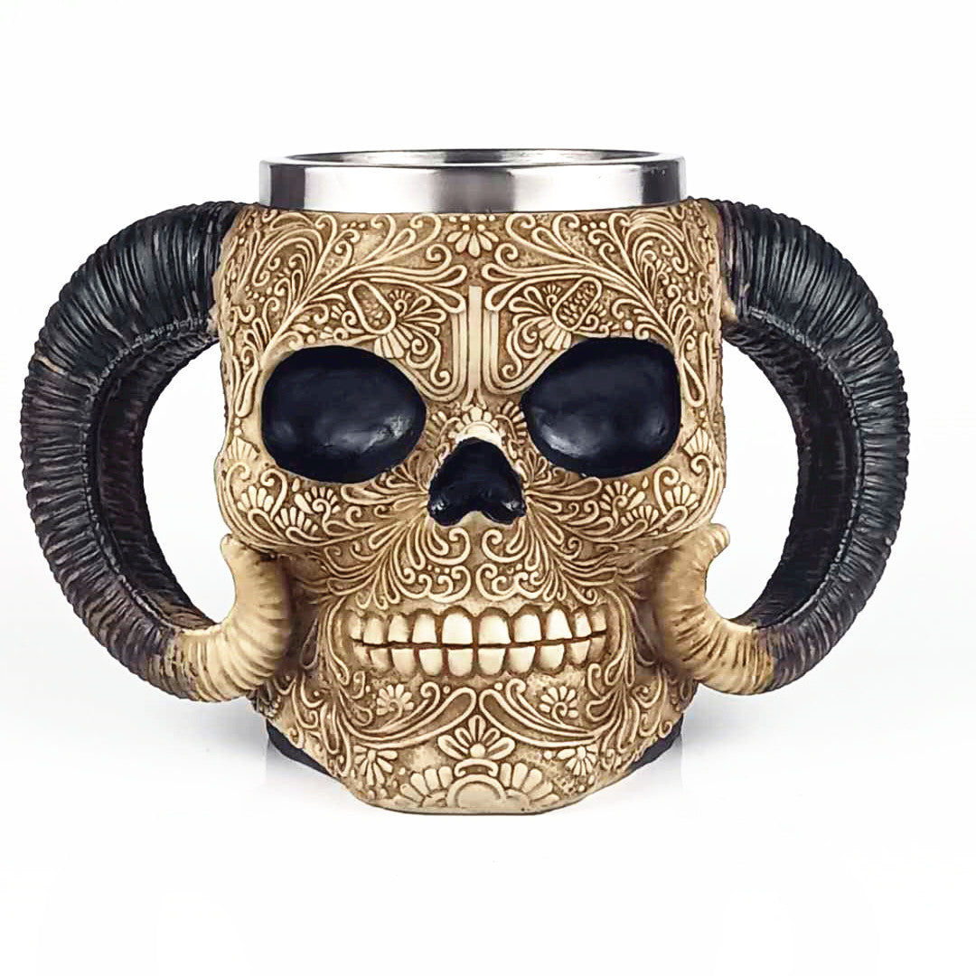 Tarro de cerveza de calavera